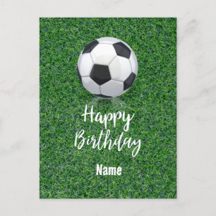 Carte Postale Anniversaire de football avec ballon pour joueur a