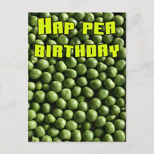 Carte Postale Anniversaire de Hap Pea (Devant)