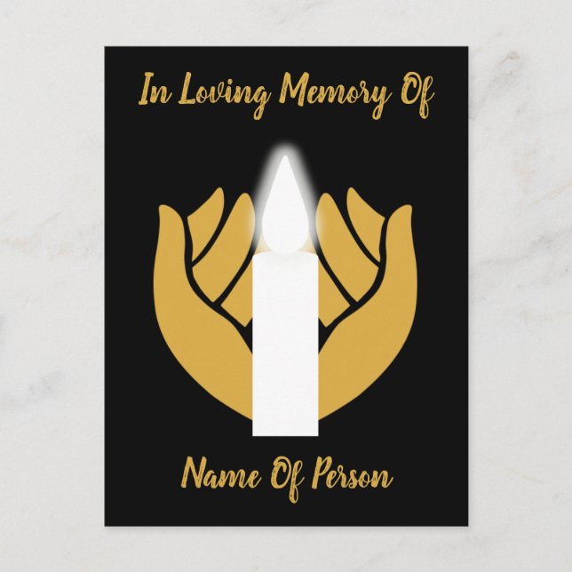 Carte Postale Anniversaire de la mort d'un être cher (Devant)