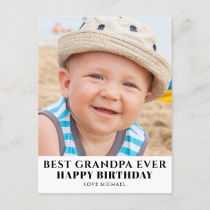 Carte Postale Anniversaire de la photo Best Grandpa