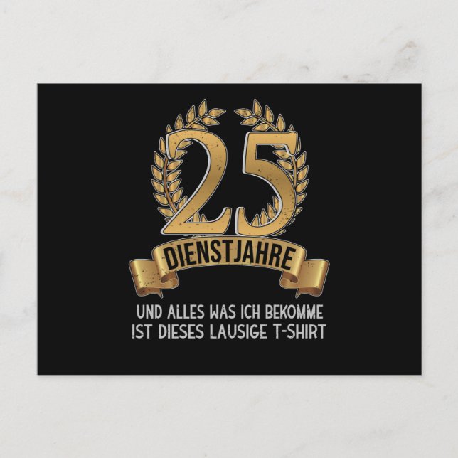 Carte Postale Anniversaire De L'Entreprise 25 Ans D'Employés Soc (Devant)