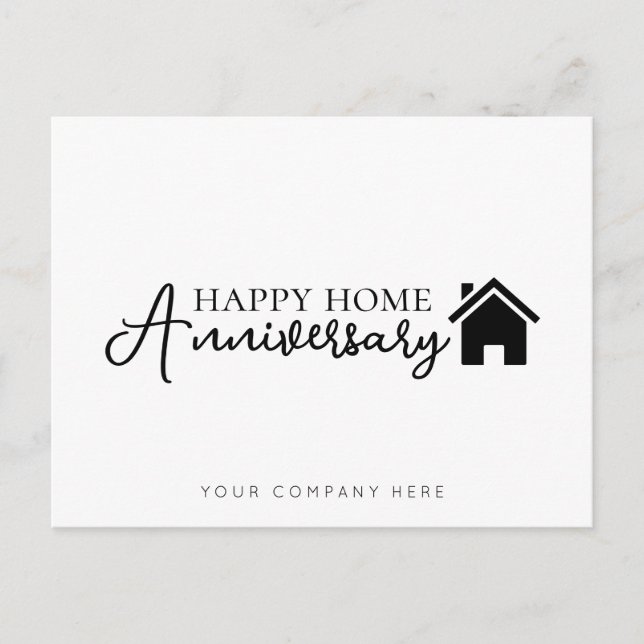 Carte Postale Anniversaire de Maison Heureuse Professionnel Immo (Devant)