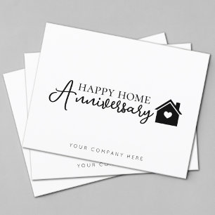Carte Postale Anniversaire de maison heureux de l'immobilier pro