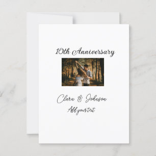 Carte Postale Anniversaire de mariage ajoutez nom année image te