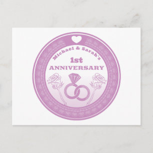 Carte Postale Anniversaire de mariage Changement d'année au look