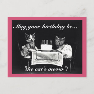 Carte Postale Anniversaire de Meow