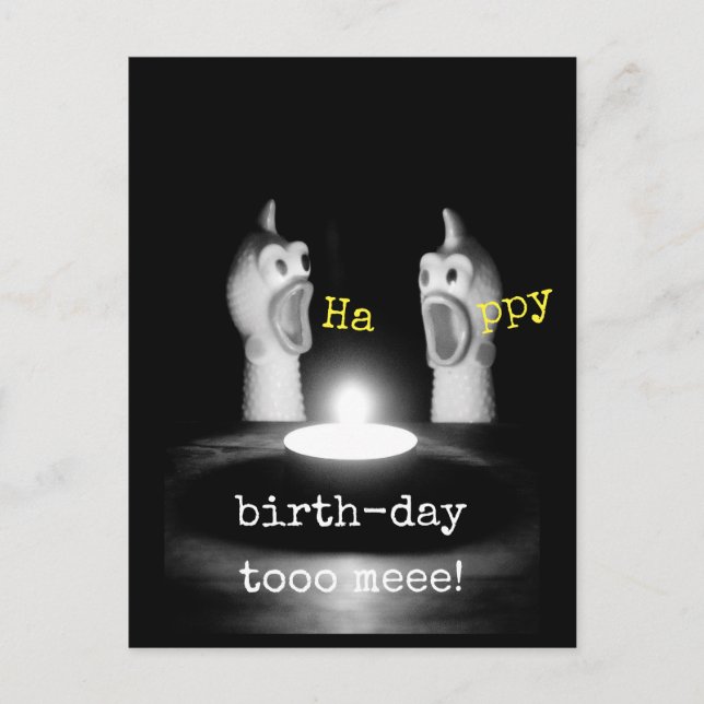 Carte Postale Anniversaire de Poulet en Caoutchouc (Devant)