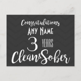 Carte Postale anniversaire de sobriété personnalisé AA NA