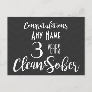Carte Postale anniversaire de sobriété personnalisé AA NA