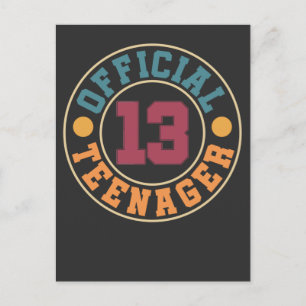 Carte Postale Anniversaire des 13 ans 2008 Vintage Adolescent of