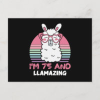 Anniversaire des 75 ans Llamazing Lama 75 ans