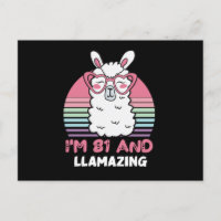 Anniversaire des 81 ans Llamazing Lama Cadeau d'an