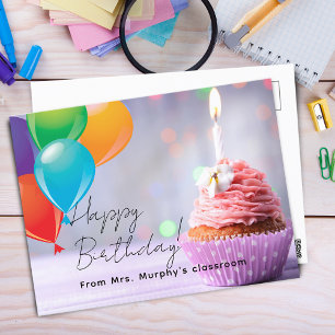 Carte Postale Anniversaire des enfants de l'enseignant