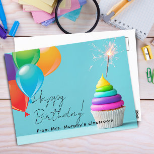 Carte Postale Anniversaire des enfants de l'enseignant