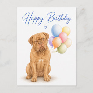 Carte Postale Anniversaire Dogue de Bordeaux