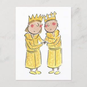 Carte Postale Anniversaire doré