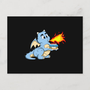 Carte Postale ANNIVERSAIRE DRAGON 10 10e Anniversaire Garçon Dra