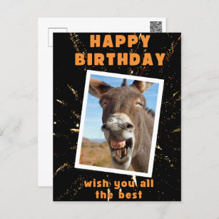 Carte Postale Anniversaire drôle de l'âne