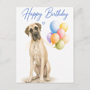 Carte Postale Anniversaire du Grand Danois