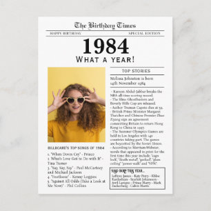 Carte postale anniversaire du journal 1984