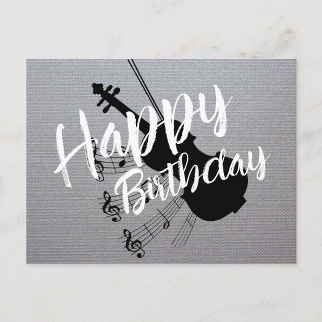 Carte Postale Anniversaire du musicien (Devant)