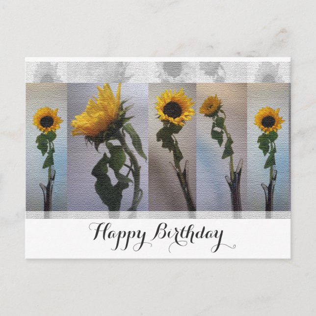 Carte Postale Anniversaire du tournesol (Devant)