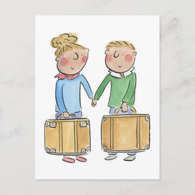 Carte Postale Anniversaire en cuir (Devant)