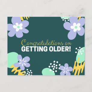 Carte Postale Anniversaire Floral