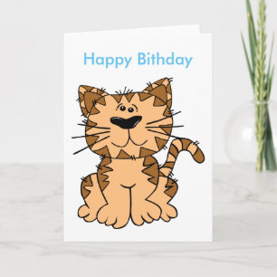 Carte postale Anniversaire Funny Cat