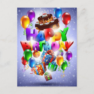 Carte Postale anniversaire heureux