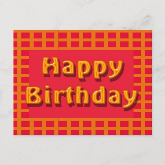Carte Postale anniversaire heureux (Devant)