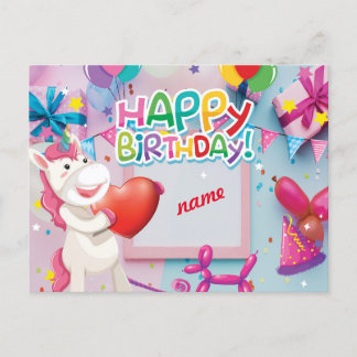 Carte Postale anniversaire heureux