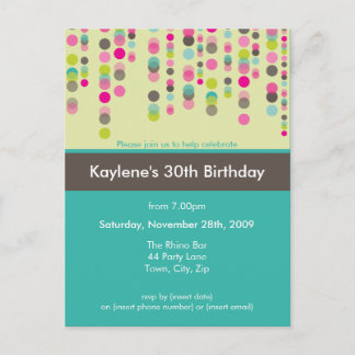 Carte Postale ANNIVERSAIRE INVITATION :: discotek 1