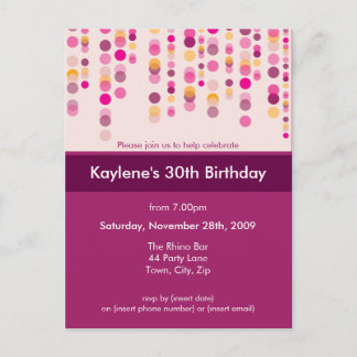 Carte Postale ANNIVERSAIRE INVITATION :: discotek 2