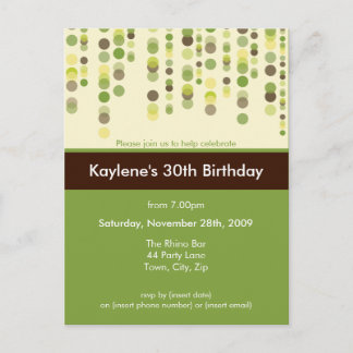 Carte Postale ANNIVERSAIRE INVITATION :: discotek 4