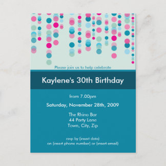 Carte Postale ANNIVERSAIRE INVITATION :: discotek 5