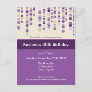 Carte Postale ANNIVERSAIRE INVITATION :: discotek 7