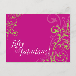 Carte Postale ANNIVERSAIRE INVITATION :: fabuleux 1