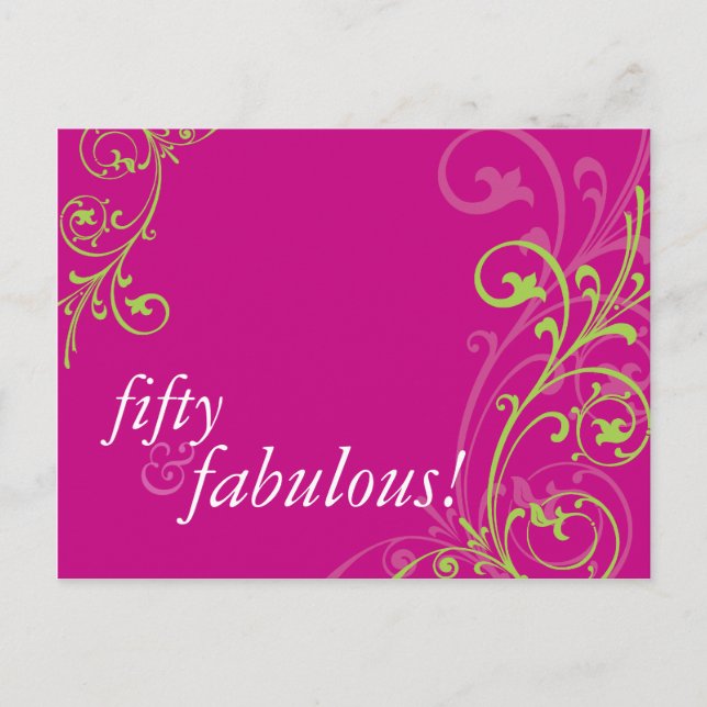 Carte Postale ANNIVERSAIRE INVITATION :: fabuleux 1 (Devant)