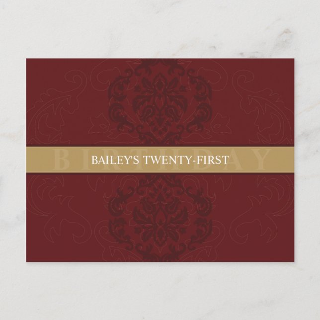 Carte Postale ANNIVERSAIRE INVITATION :: finesse 1 (Devant)