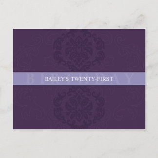 Carte Postale ANNIVERSAIRE INVITATION :: finesse 3