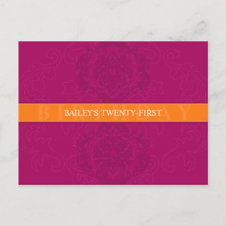 Carte Postale ANNIVERSAIRE INVITATION :: finesse 5