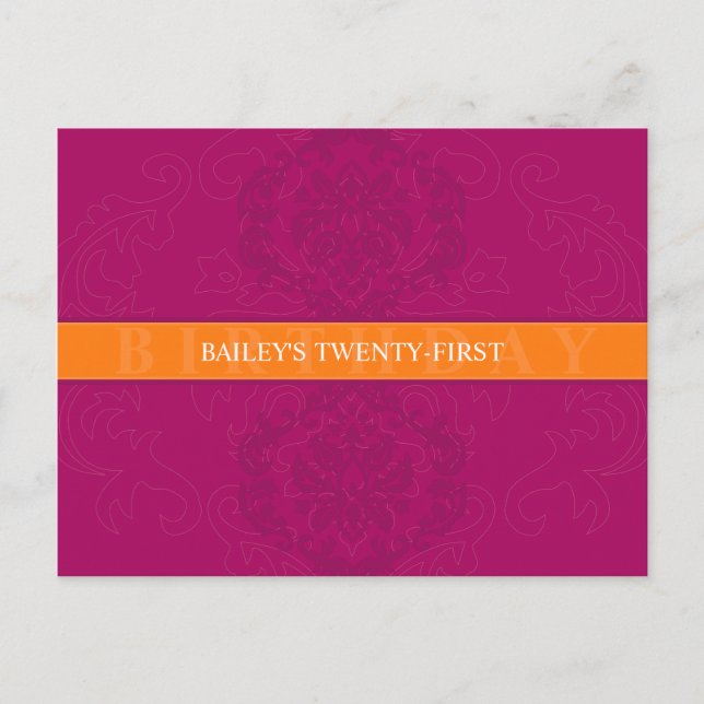 Carte Postale ANNIVERSAIRE INVITATION :: finesse 5 (Devant)
