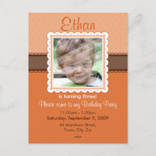Carte Postale ANNIVERSAIRE INVITATION :: jolie 6