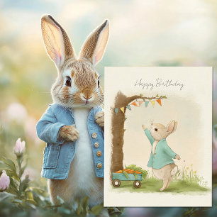 Carte Postale Anniversaire & Jeu Enfants Peter Rabbit