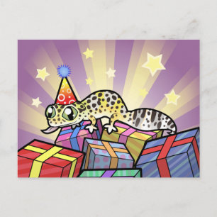 Carte Postale Anniversaire Leopard Gecko