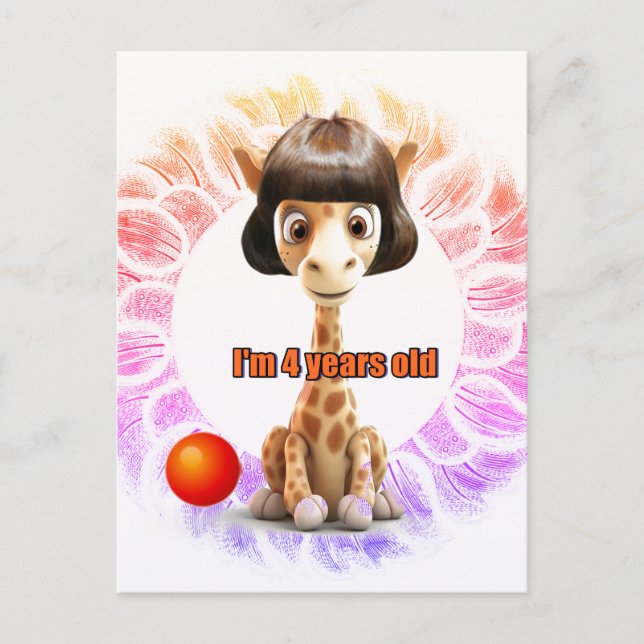 Carte Postale Anniversaire pour filles (Devant)