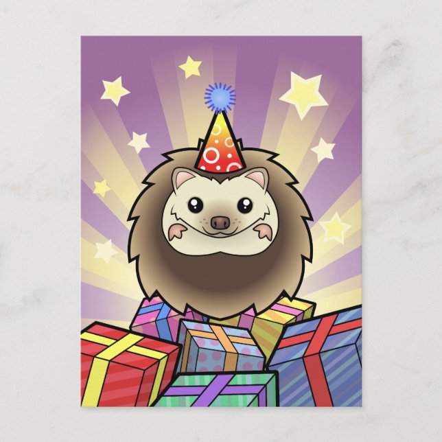 Carte Postale Anniversaire Pygmy Hedgehog (Devant)