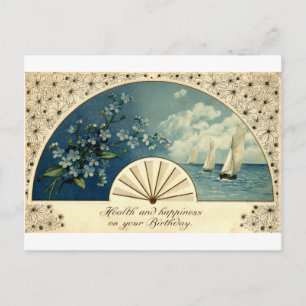 Carte Postale Anniversaire Santé & Bonheur Repro Vintage 1912