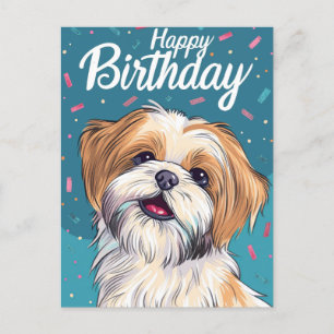Carte Postale Anniversaire Shi Tzu 